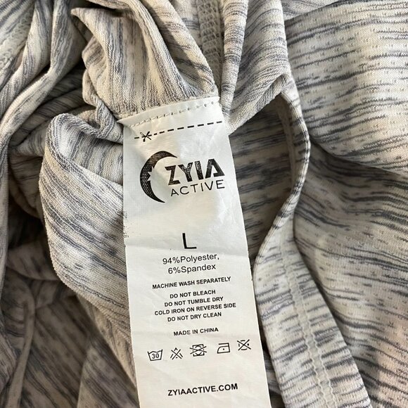 Zyia Active Top Split Back Long Sleeve Polyester Spandex Women's Large - Picture 6 of 6